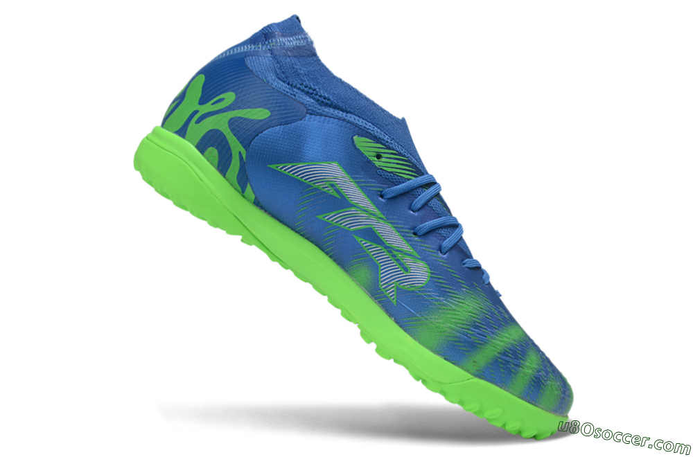 Puma Future 9 Ultimate TF Artificial Turf Soccer Shoes - Blue/Electric Blue/Lime Green 4