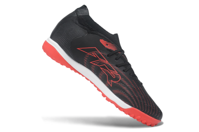 Puma Future 9 Ultimate TF Artificial Turf Soccer Shoes - Black/Puma Black/Fiery Coral