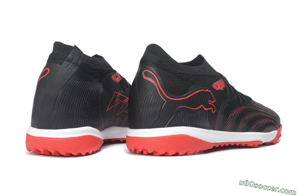 Puma Future 9 Ultimate TF Artificial Turf Soccer Shoes - Black/Puma Black/Fiery Coral 6