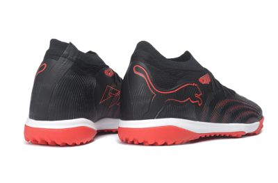 Puma Future 9 Ultimate TF Artificial Turf Soccer Shoes - Black/Puma Black/Fiery Coral