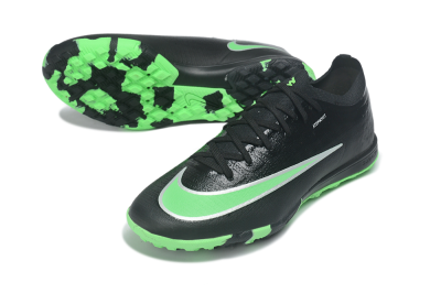 Nike Air Zoom Mercurial Vapor 17 Elite TF Artificial Turf Soccer Shoes - Black/Black/Electric Green
