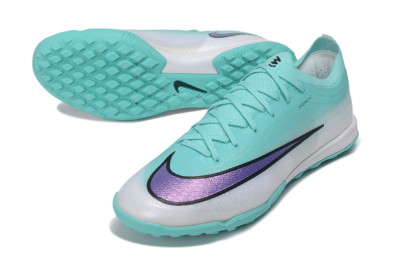 Nike Air Zoom Mercurial Vapor 17 Elite TF Artificial Turf Soccer Shoes - Turquoise/Aurora Green/Metallic Silver