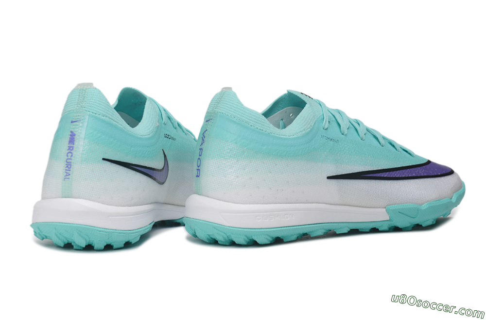 Nike Air Zoom Mercurial Vapor 17 Elite TF Artificial Turf Soccer Shoes - Turquoise/Aurora Green/Metallic Silver 6
