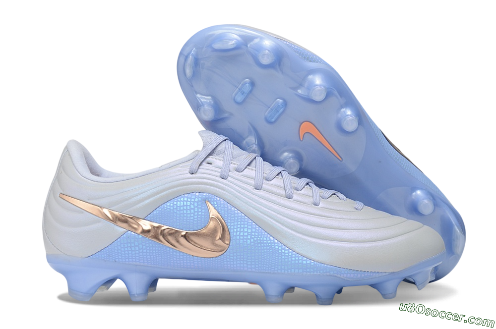 Nike United Tiempo Maestro Elite FG Firm Ground Soccer Cleats - Blue/Glacier Blue/Metallic Copper 1