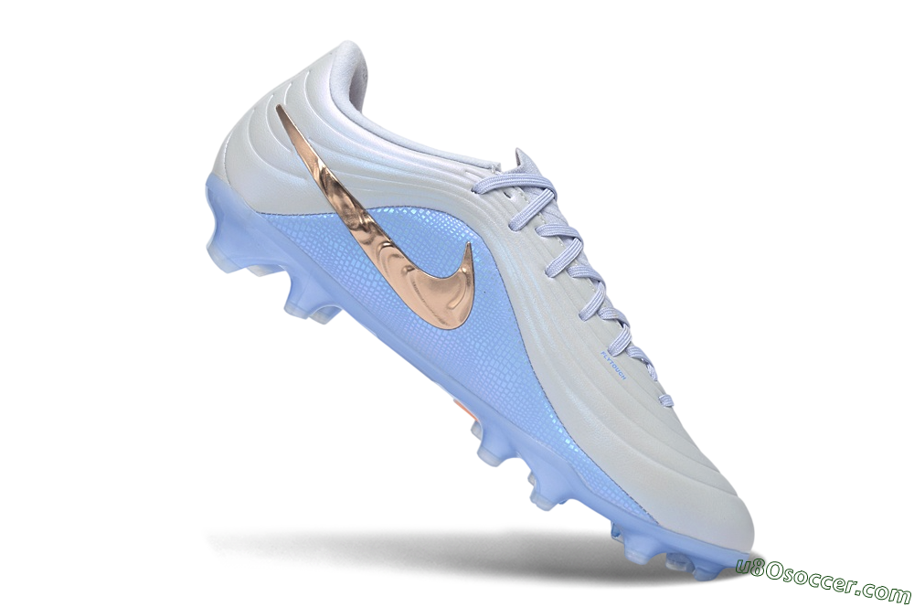 Nike United Tiempo Maestro Elite FG Firm Ground Soccer Cleats - Blue/Glacier Blue/Metallic Copper 4