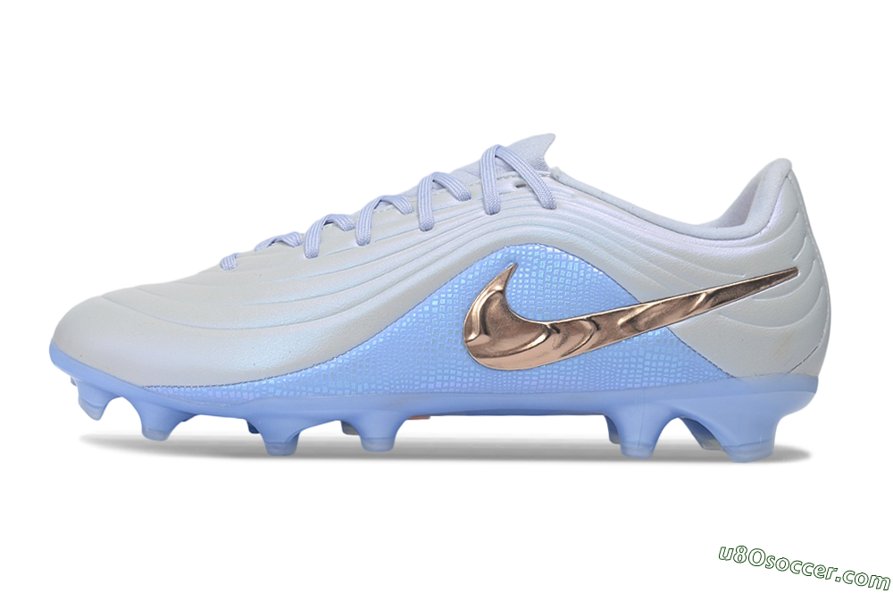Nike United Tiempo Maestro Elite FG Firm Ground Soccer Cleats - Blue/Glacier Blue/Metallic Copper 2
