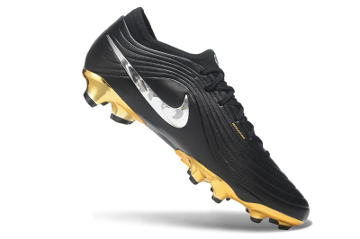 Nike United Tiempo Maestro Elite FG Firm Ground Soccer Cleats - Black/Metallic Gold/Chrome Silver