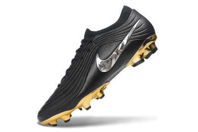 Nike United Tiempo Maestro Elite FG Firm Ground Soccer Cleats - Black/Metallic Gold/Chrome Silver