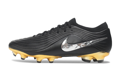 Nike United Tiempo Maestro Elite FG Firm Ground Soccer Cleats - Black/Metallic Gold/Chrome Silver
