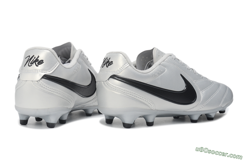 Nike Tiempo Ligera Pro FG Firm Ground Soccer Cleats - Silver/Metallic Silver/Black 6