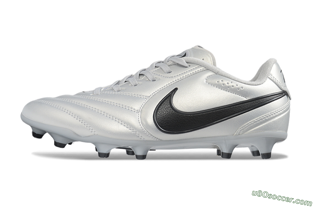 Nike Tiempo Ligera Pro FG Firm Ground Soccer Cleats - Silver/Metallic Silver/Black 2