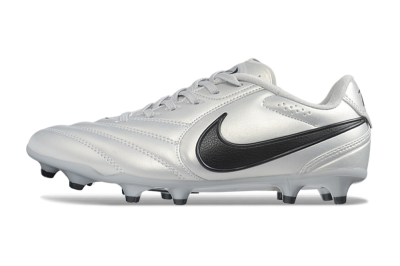 Nike Tiempo Ligera Pro FG Firm Ground Soccer Cleats - Silver/Metallic Silver/Black