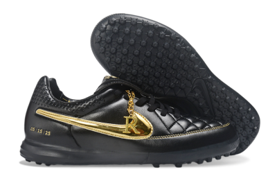 Nike Tiempo Legend SE TF Artificial Turf Soccer Shoes - Black/Black/Metallic Gold