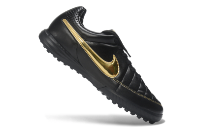 Nike Tiempo Legend SE TF Artificial Turf Soccer Shoes - Black/Black/Metallic Gold