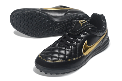 Nike Tiempo Legend SE TF Artificial Turf Soccer Shoes - Black/Black/Metallic Gold
