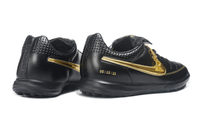Nike Tiempo Legend SE TF Artificial Turf Soccer Shoes - Black/Black/Metallic Gold