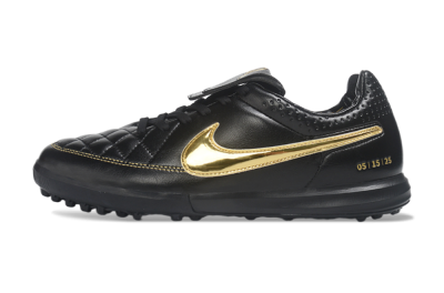 Nike Tiempo Legend SE TF Artificial Turf Soccer Shoes - Black/Black/Metallic Gold