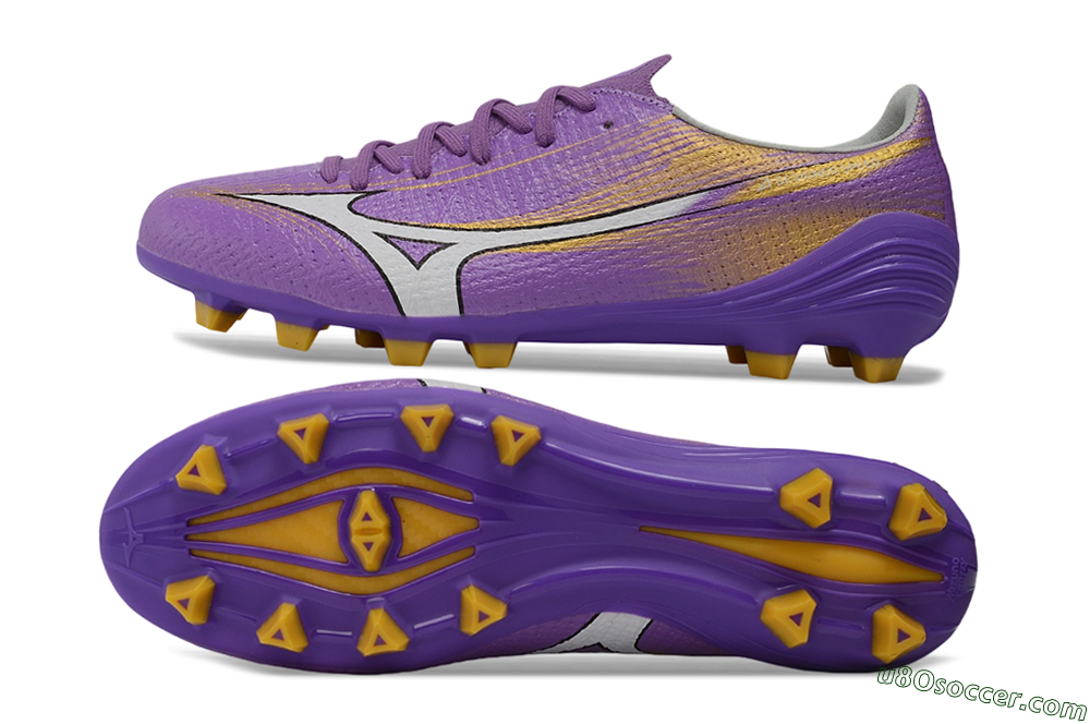 Mizuno Alpha 3 FG Firm Ground Soccer Cleats - Purple/Golden Lavender/Yellow Blaze 0