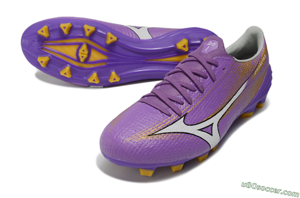 Mizuno Alpha 3 FG Firm Ground Soccer Cleats - Purple/Golden Lavender/Yellow Blaze 3