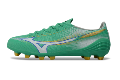 Mizuno Alpha 3 FG Firm Ground Soccer Cleats - Green/Aqua Breeze/Sunny Yellow