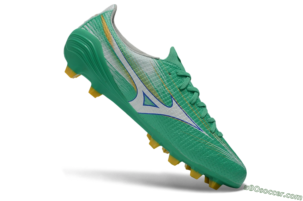 Mizuno Alpha 3 FG Firm Ground Soccer Cleats - Green/Aqua Breeze/Sunny Yellow 4