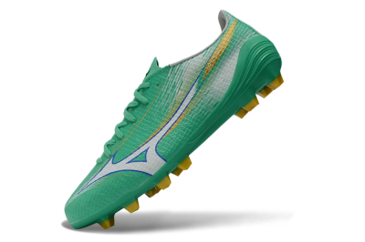 Mizuno Alpha 3 FG Firm Ground Soccer Cleats - Green/Aqua Breeze/Sunny Yellow