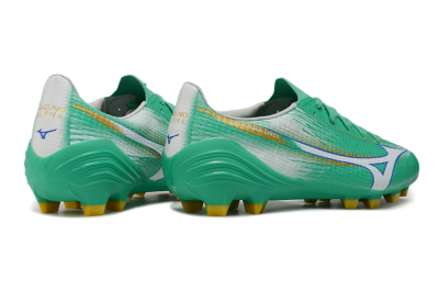 Mizuno Alpha 3 FG Firm Ground Soccer Cleats - Green/Aqua Breeze/Sunny Yellow
