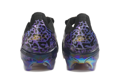 Adidas Predator 26 Elite Fold-Over Tongue FG Firm Ground Soccer Cleats - Black/Royal Purple/Metallic Gold