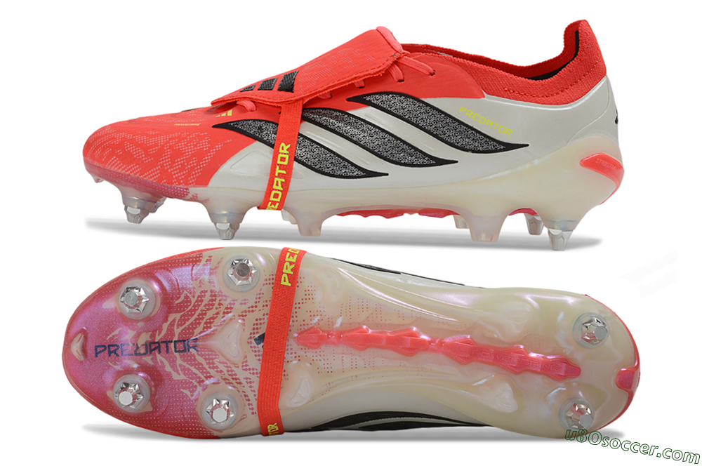 Adidas Predator 26 Elite Fold-Over Tongue SG Soft Ground Soccer Cleats - Red/Bright Red/Black 0