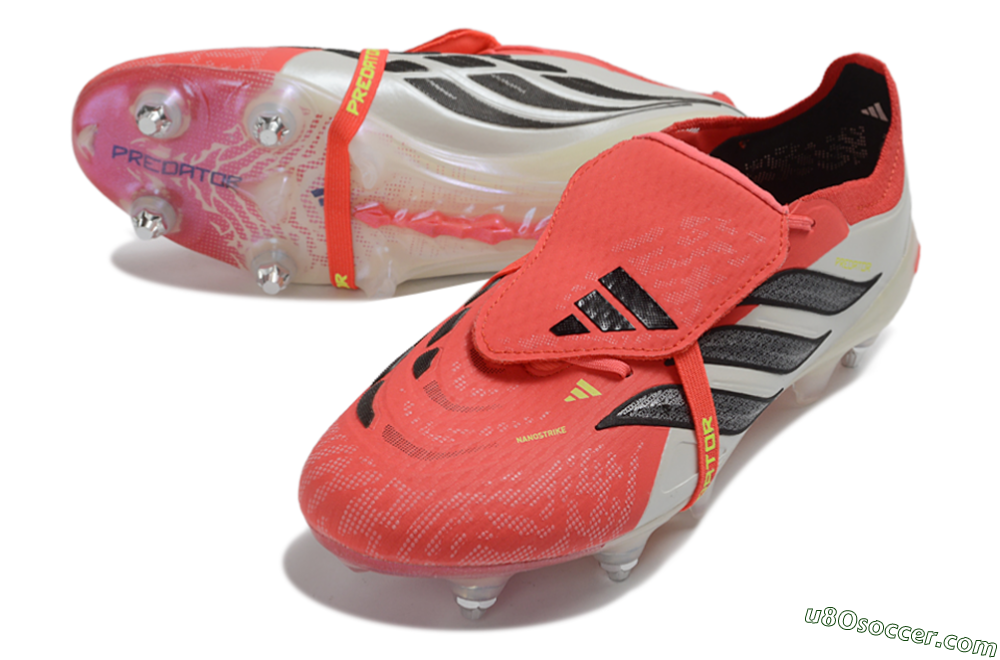 Adidas Predator 26 Elite Fold-Over Tongue SG Soft Ground Soccer Cleats - Red/Bright Red/Black 3