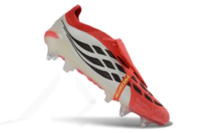 Adidas Predator 26 Elite Fold-Over Tongue SG Soft Ground Soccer Cleats - Red/Bright Red/Black