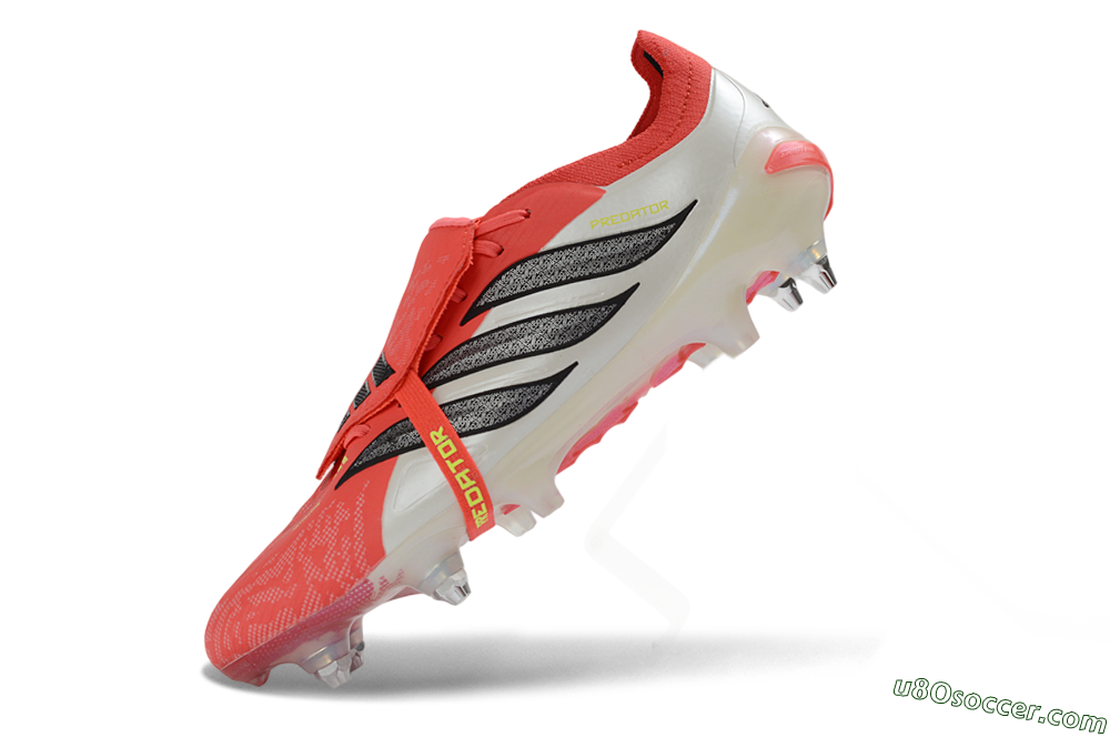 Adidas Predator 26 Elite Fold-Over Tongue SG Soft Ground Soccer Cleats - Red/Bright Red/Black 5