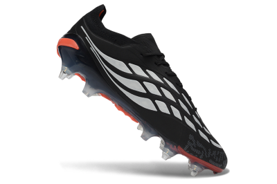 Adidas Predator 26 Elite SG Soft Ground Soccer Cleats - Black/Electric Red/Steel Grey