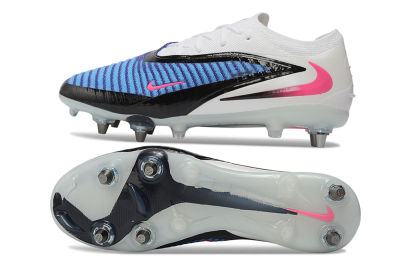 Nike Phantom 6 Elite Low SG Soft Ground Soccer Cleats - Blue/Electric Blue/Neon Pink