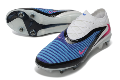 Nike Phantom 6 Elite Low SG Soft Ground Soccer Cleats - Blue/Electric Blue/Neon Pink