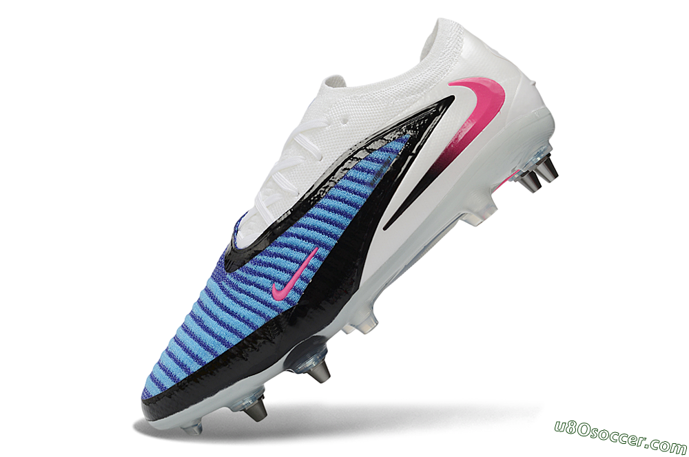 Nike Phantom 6 Elite Low SG Soft Ground Soccer Cleats - Blue/Electric Blue/Neon Pink 5