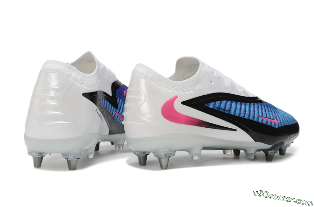 Nike Phantom 6 Elite Low SG Soft Ground Soccer Cleats - Blue/Electric Blue/Neon Pink 6