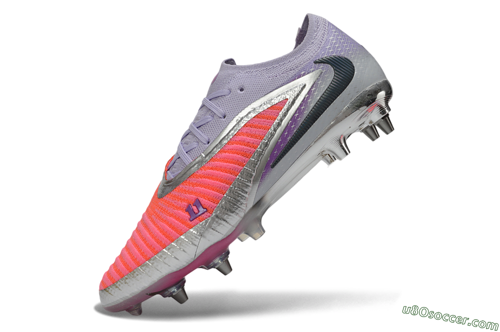 Nike Phantom 6 Elite Low SG Soft Ground Soccer Cleats - Pink/Electric Orange/Silver 5