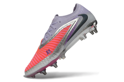 Nike Phantom 6 Elite Low SG Soft Ground Soccer Cleats - Pink/Electric Orange/Silver