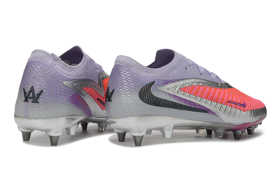 Nike Phantom 6 Elite Low SG Soft Ground Soccer Cleats - Pink/Electric Orange/Silver