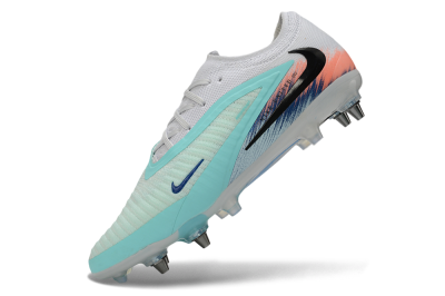 Nike Phantom 6 Low Elite SG Soft Ground Soccer Cleats - White/Aqua Breeze/Pink Peach