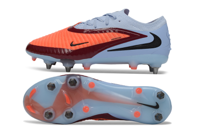 Nike Phantom 6 Low Elite SG Soft Ground Soccer Cleats - Orange/Crimson Red/Sky Blue