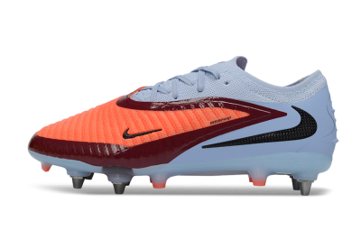 Nike Phantom 6 Low Elite SG Soft Ground Soccer Cleats - Orange/Crimson Red/Sky Blue