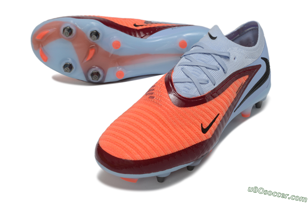 Nike Phantom 6 Low Elite SG Soft Ground Soccer Cleats - Orange/Crimson Red/Sky Blue 3