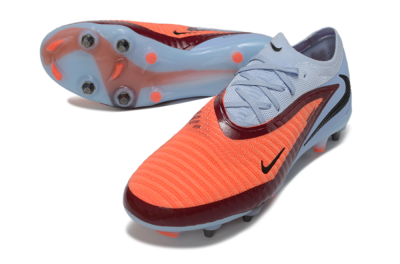 Nike Phantom 6 Low Elite SG Soft Ground Soccer Cleats - Orange/Crimson Red/Sky Blue