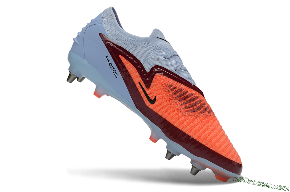 Nike Phantom 6 Low Elite SG Soft Ground Soccer Cleats - Orange/Crimson Red/Sky Blue 4