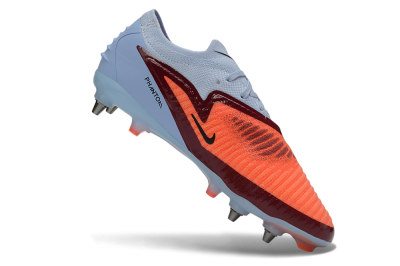 Nike Phantom 6 Low Elite SG Soft Ground Soccer Cleats - Orange/Crimson Red/Sky Blue