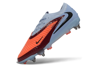 Nike Phantom 6 Low Elite SG Soft Ground Soccer Cleats - Orange/Crimson Red/Sky Blue