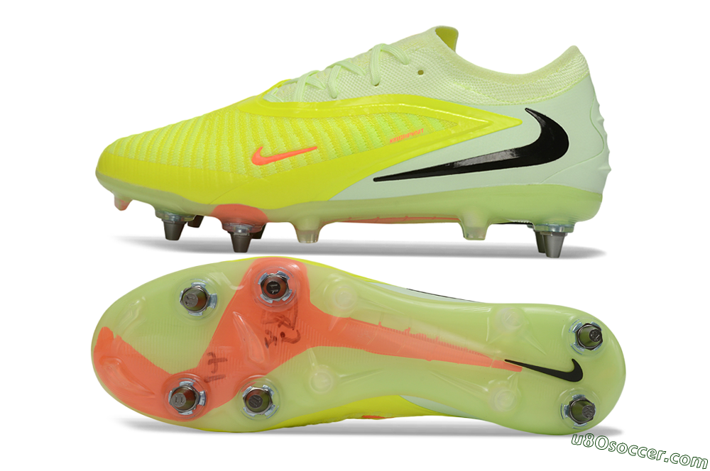 Nike Phantom 6 Elite Low SG Soft Ground Soccer Cleats - Yellow/Fluorescent Green/Neon Orange 0