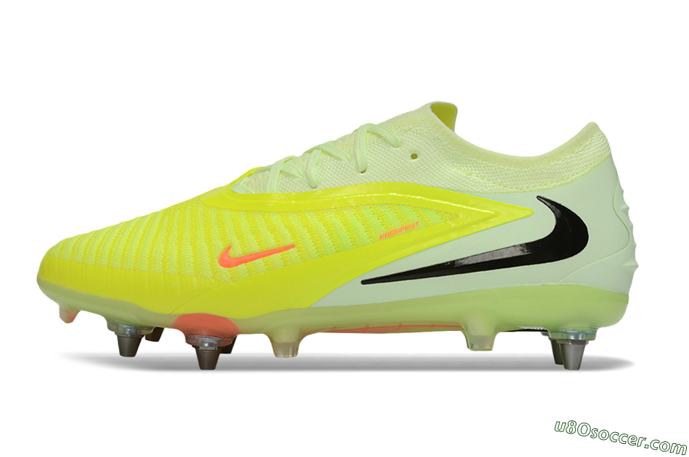Nike Phantom 6 Elite Low SG Soft Ground Soccer Cleats - Yellow/Fluorescent Green/Neon Orange 2
